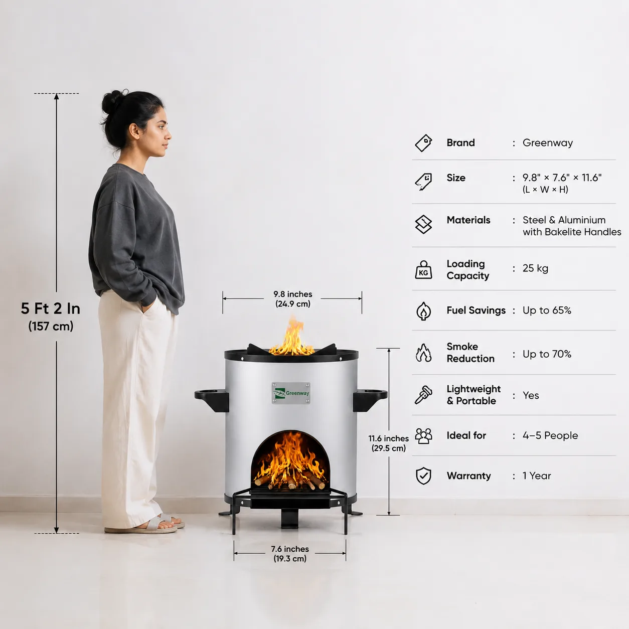 Modern Smokeless Wood Fired Chulha - Image 6