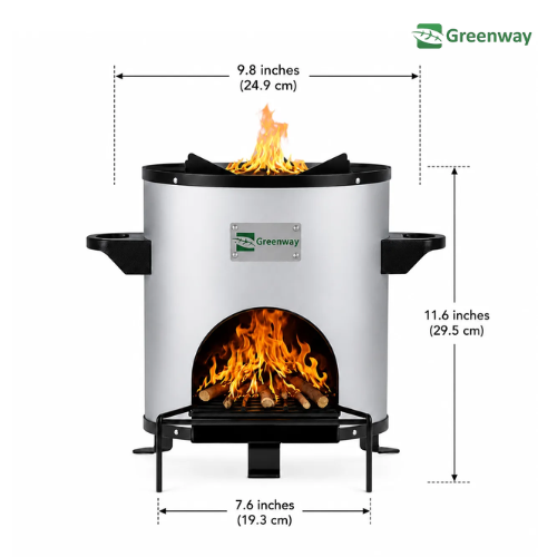 Greenway Smart Stove - Modern Bioflame Wood Chulha - Image 3